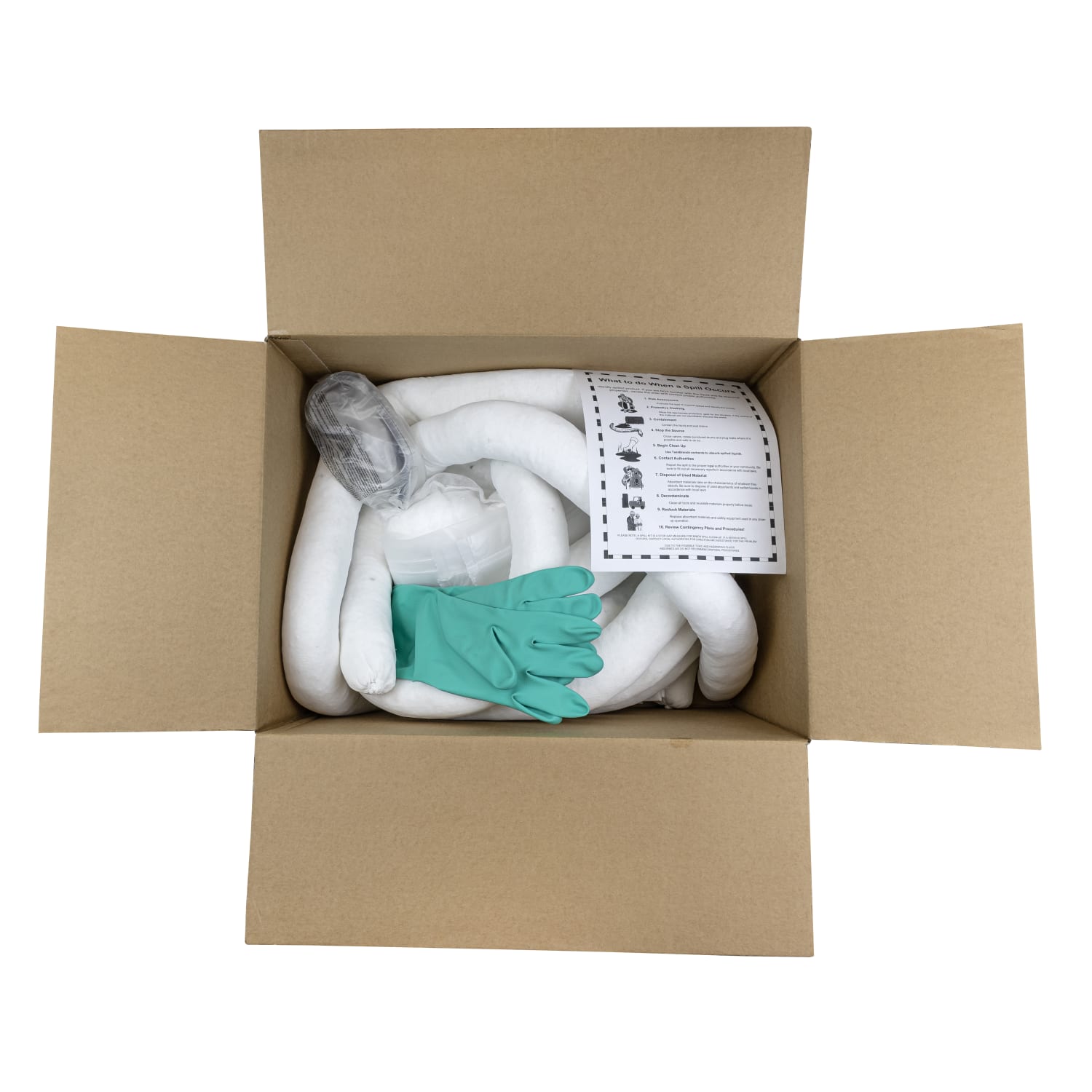 TaskBrand 20 Gallon Oil Only Refill Spill Response Kit, White, 1 refill kit/bx - Image 3