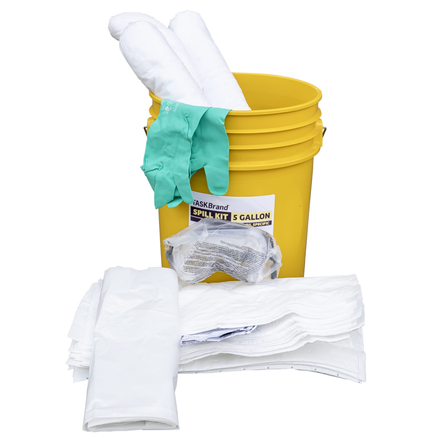 Hospeco TaskBrand Oil Only Spill Response Kit, 5 Gallon, White - Image 3