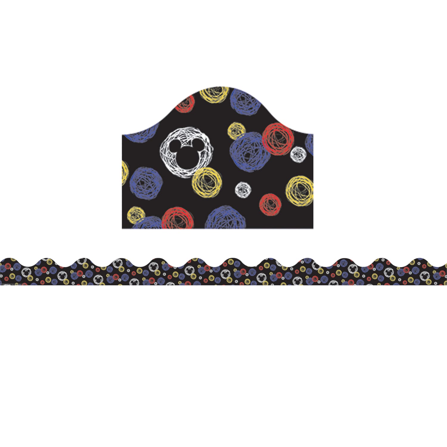 Eureka Deco Trim Packs, 37' x 2-1/4in, Mickey Color Pop! Primary Colors, Set Of 6 Packs - Image 3