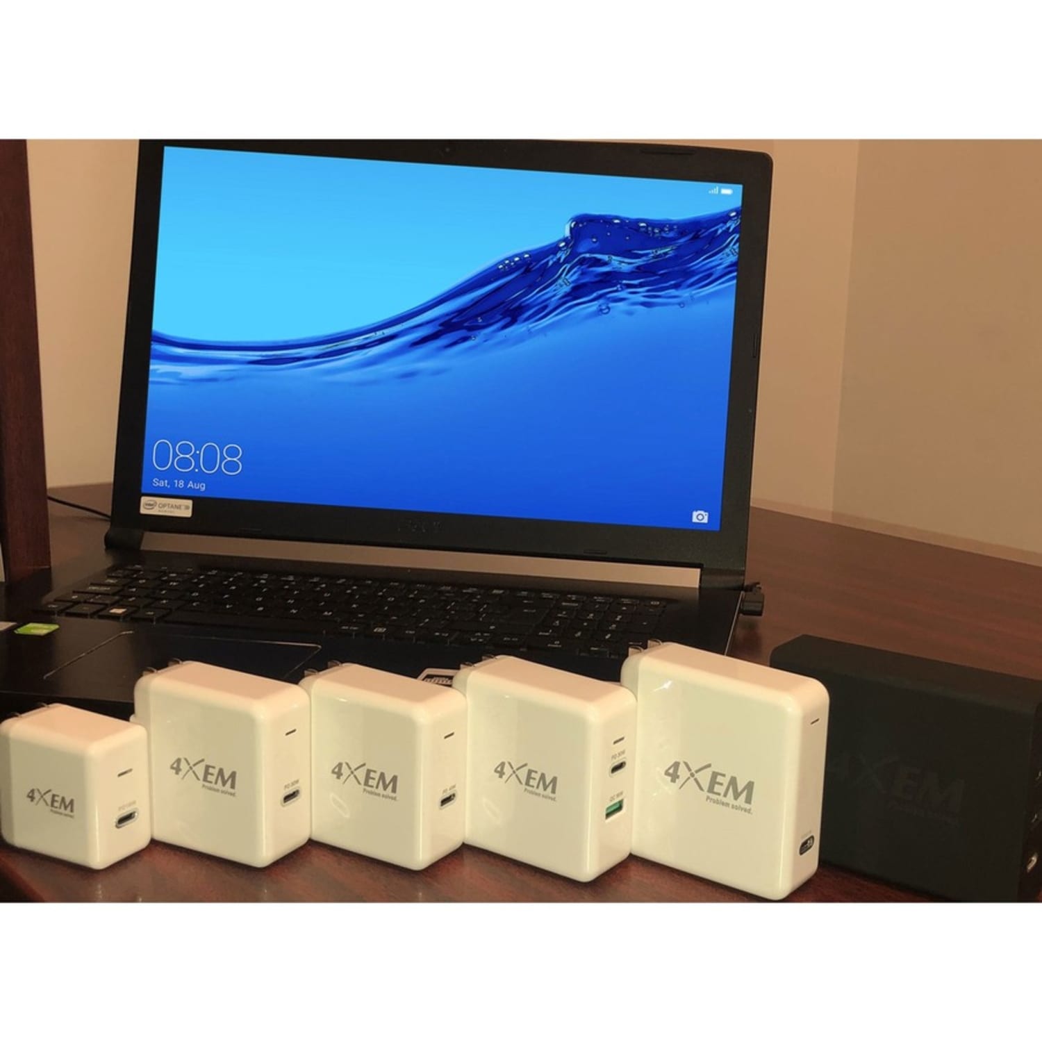 4XEM USB-C 61W Fast Charging Quick Charge 3.0 Wall Charger - 61 W - 120 V AC, 230 V AC Input - 3.6 V DC, 12 V DC, 5 V DC, 9 V DC, 15 V DC, 20 V DC, 20.3 V DC Output - 3 A - White - 1 - Image 4