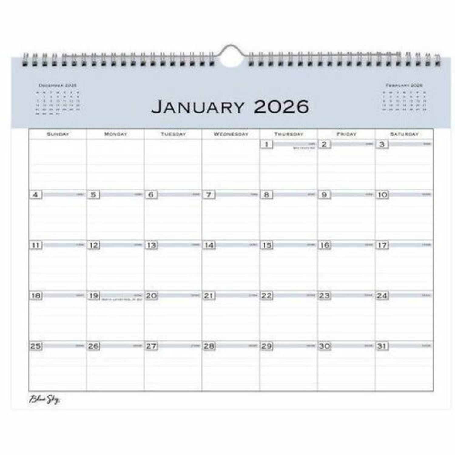 2026 Blue Sky Monthly Wall Calendar, 15in x 12in, Passages, January To December, 152694 - Image 5