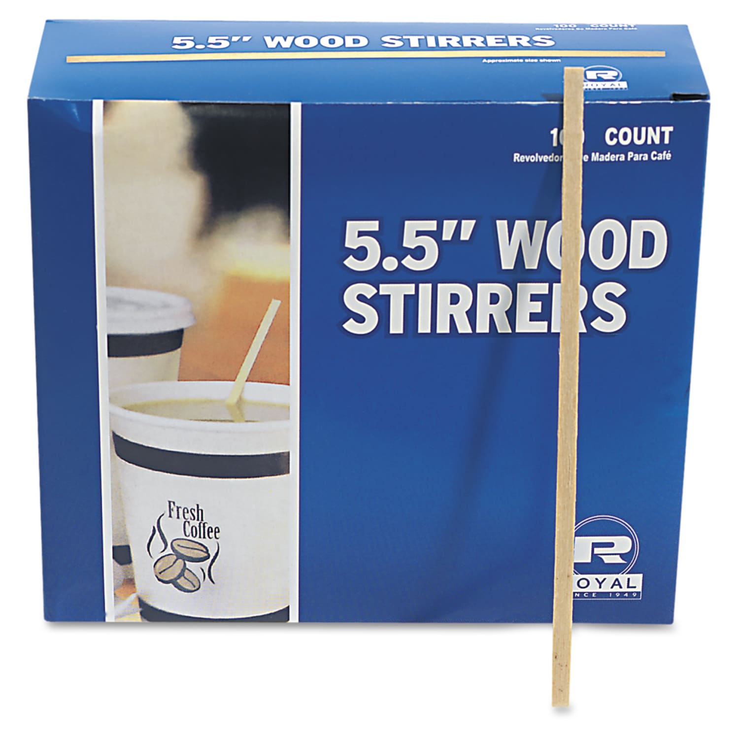 Royal Paper Wood Coffee Stir Sticks, 5 1/2in, Box Of 100 - Image 3