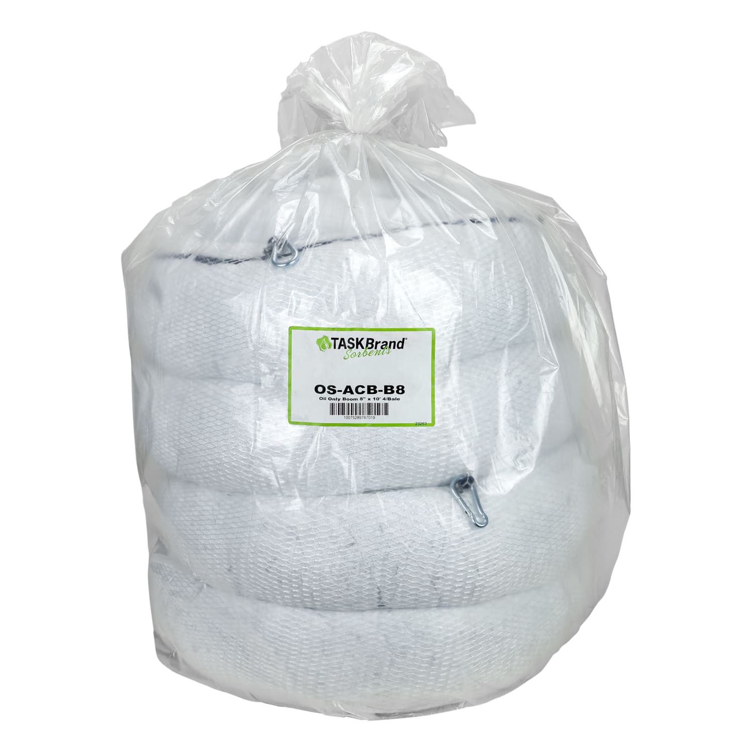 Hospeco TaskBrand Oil Only Booms, 8inH x 8inW x 10inD, White, Case Of 4 Booms - Image 3