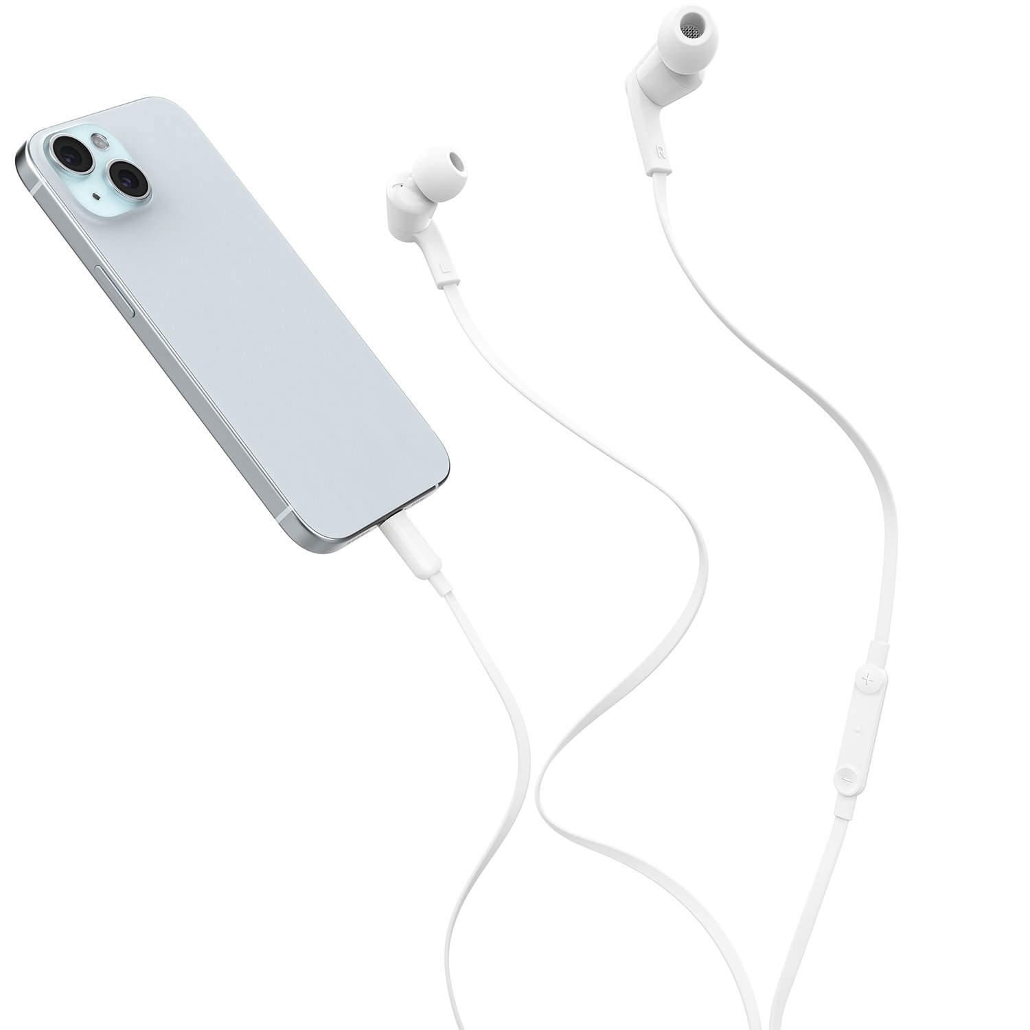 Belkin SoundForm USB-C Wired Earbuds With Adjustable Volume Limiter, White - Image 3