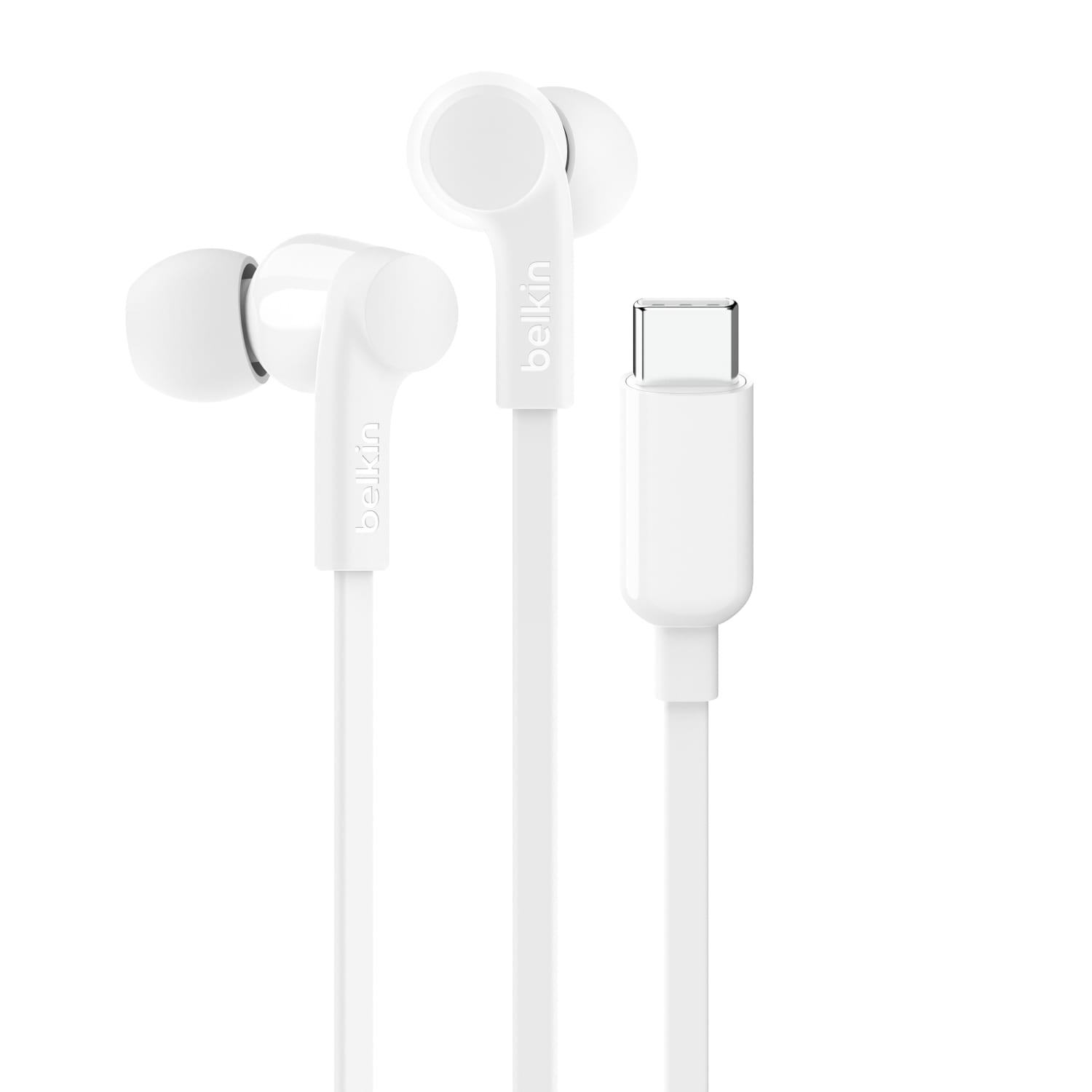 Belkin SoundForm USB-C Wired Earbuds With Adjustable Volume Limiter, White - Image 4