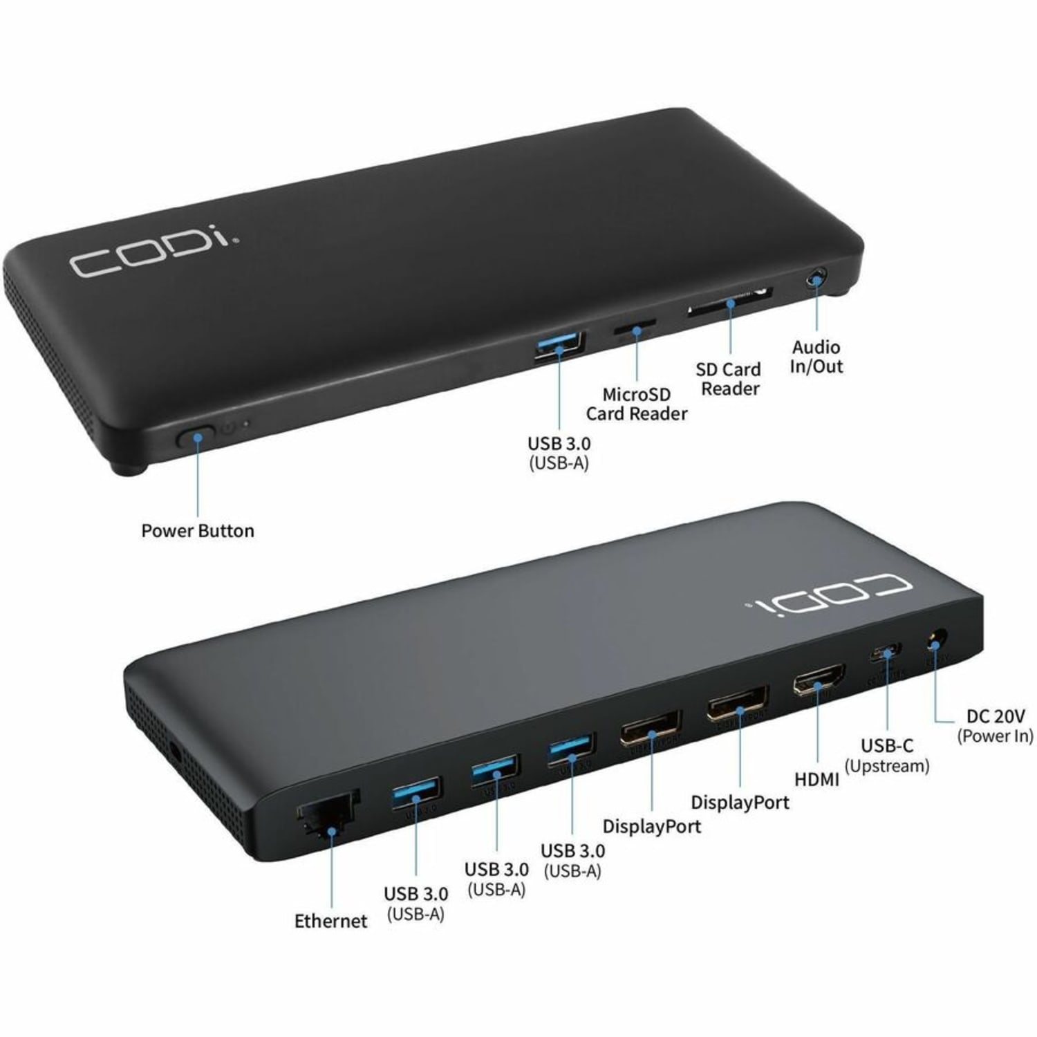 CODi Centro 1202 Multi-Display 100W MST USB-C Docking Station -  - A01202 - Image 3