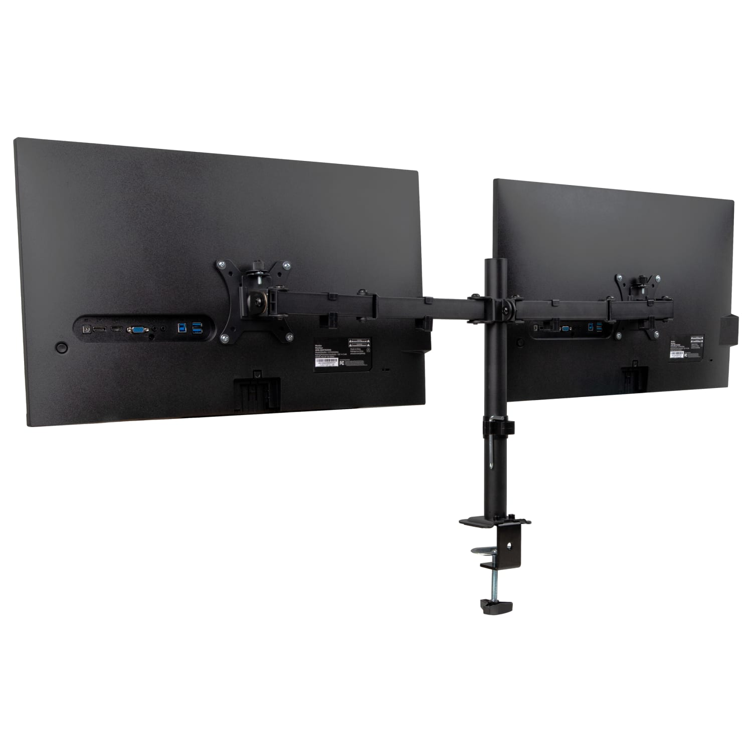Mind Reader Dual-Monitor Desk Mount, For 13 - 32in Screens, Black, Total Quantity 1
