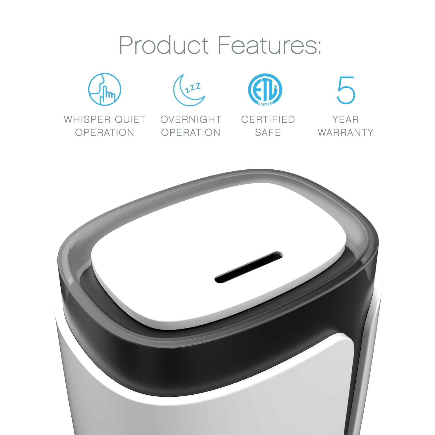 Pure Enrichment HUME Ultrasonic Cool Mist Humidifier, 11-1/2inH x 6-1/2inW x 8inD - Image 4