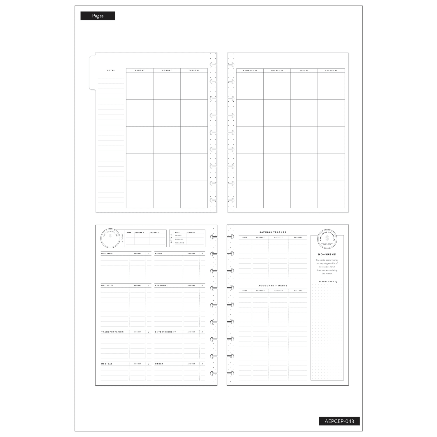 Happy Planner Bright Budget Classic Planner Extension Pack, 7in x 9-1/4in, Multicolor, Pack Of 427 - Image 4