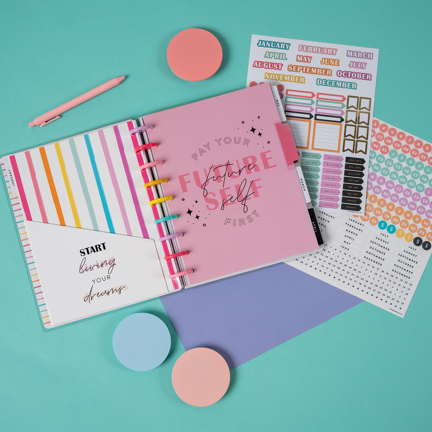 Happy Planner Bright Budget Classic Planner Extension Pack, 7in x 9-1/4in, Multicolor, Pack Of 427 - Image 5