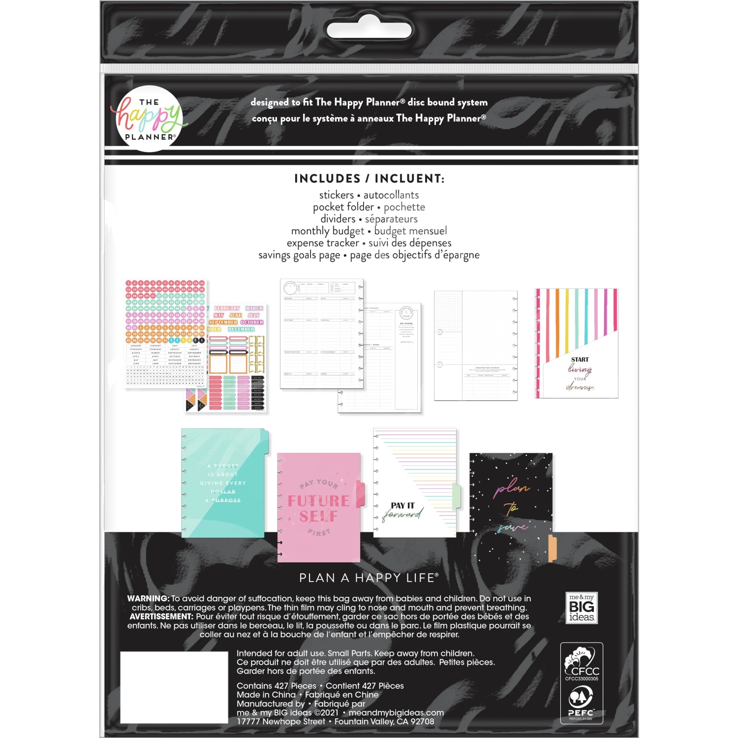Happy Planner Bright Budget Classic Planner Extension Pack, 7in x 9-1/4in, Multicolor, Pack Of 427 - Image 6
