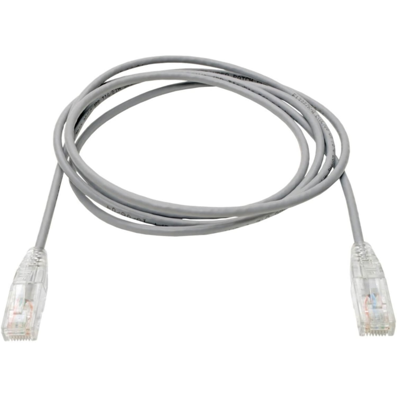 Tripp Lite Cat6 UTP Patch Cable (RJ45) - M/M, Gigabit, Snagless, Molded, Slim, Gray, 7 ft. - First End: 1x R - N201S07GY - Image 3