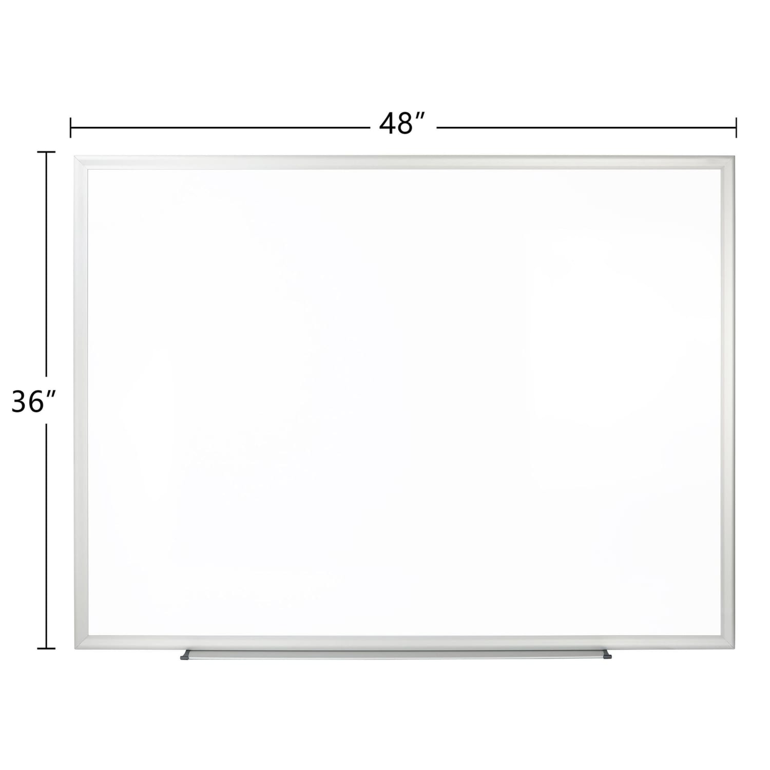 Office Depot Brand Non-Magnetic Melamine Dry-Erase Whiteboard With Marker, 36in x 48in, Aluminum Frame With Silver Finish - Image 3
