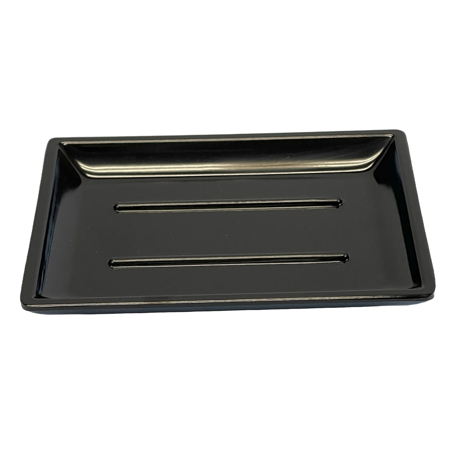 Hospitality Source Del Mar Bath Set Melamine Soap Dishes, 4-1/2in x 3-1/2in x 1/2in, Black, Set Of 48 Dishes - Image 3