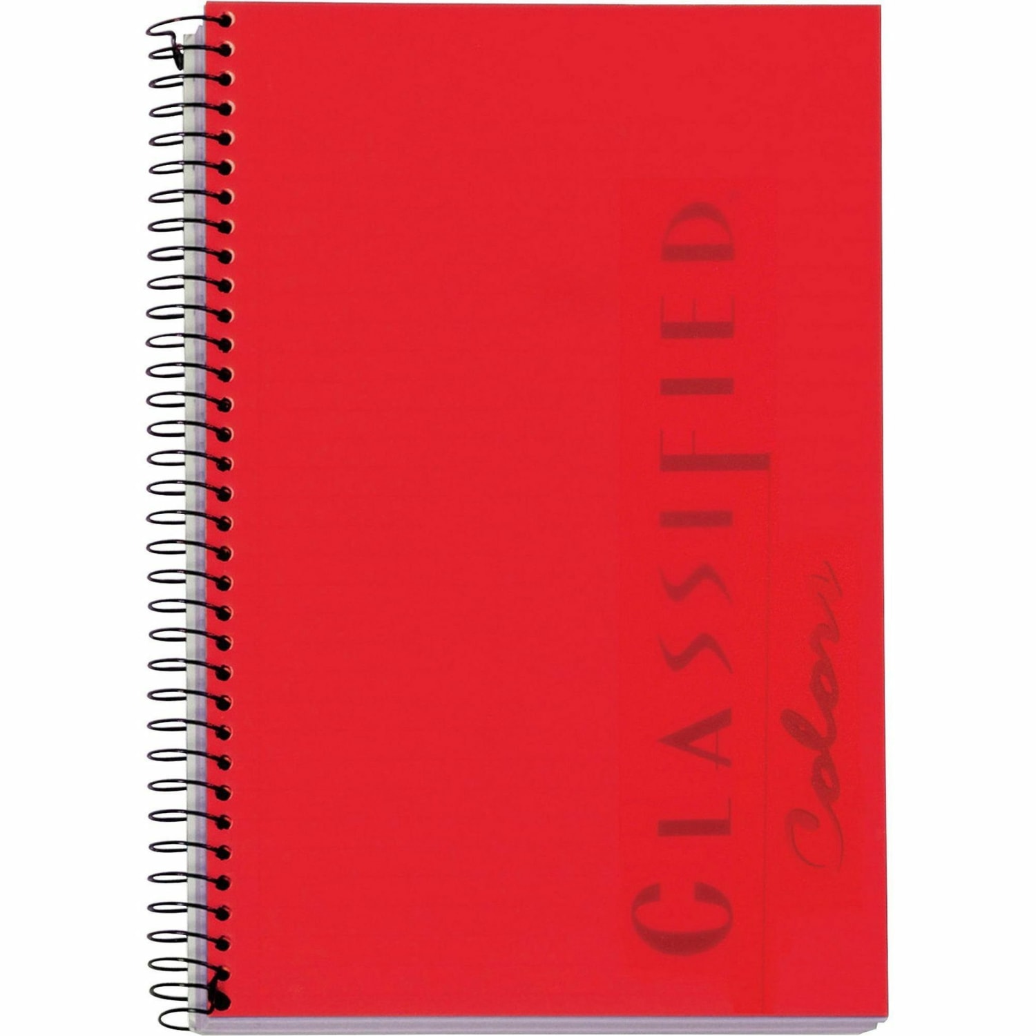 TOPS Classified Colors Business Notebook, 5 1/2in x 8 1/2in, 1 Subject, Narrow Ruled, 100 Sheets, Ruby Red Cover - Image 5