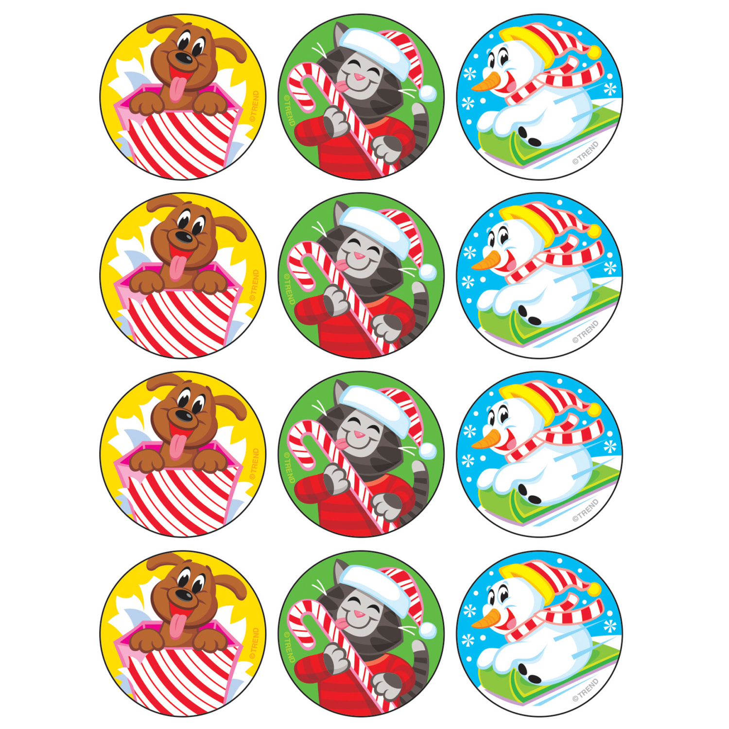 TREND Stinky Stickers, Holiday Pals/Peppermint, 48 Per Pack, Set Of 6 Packs - Image 4