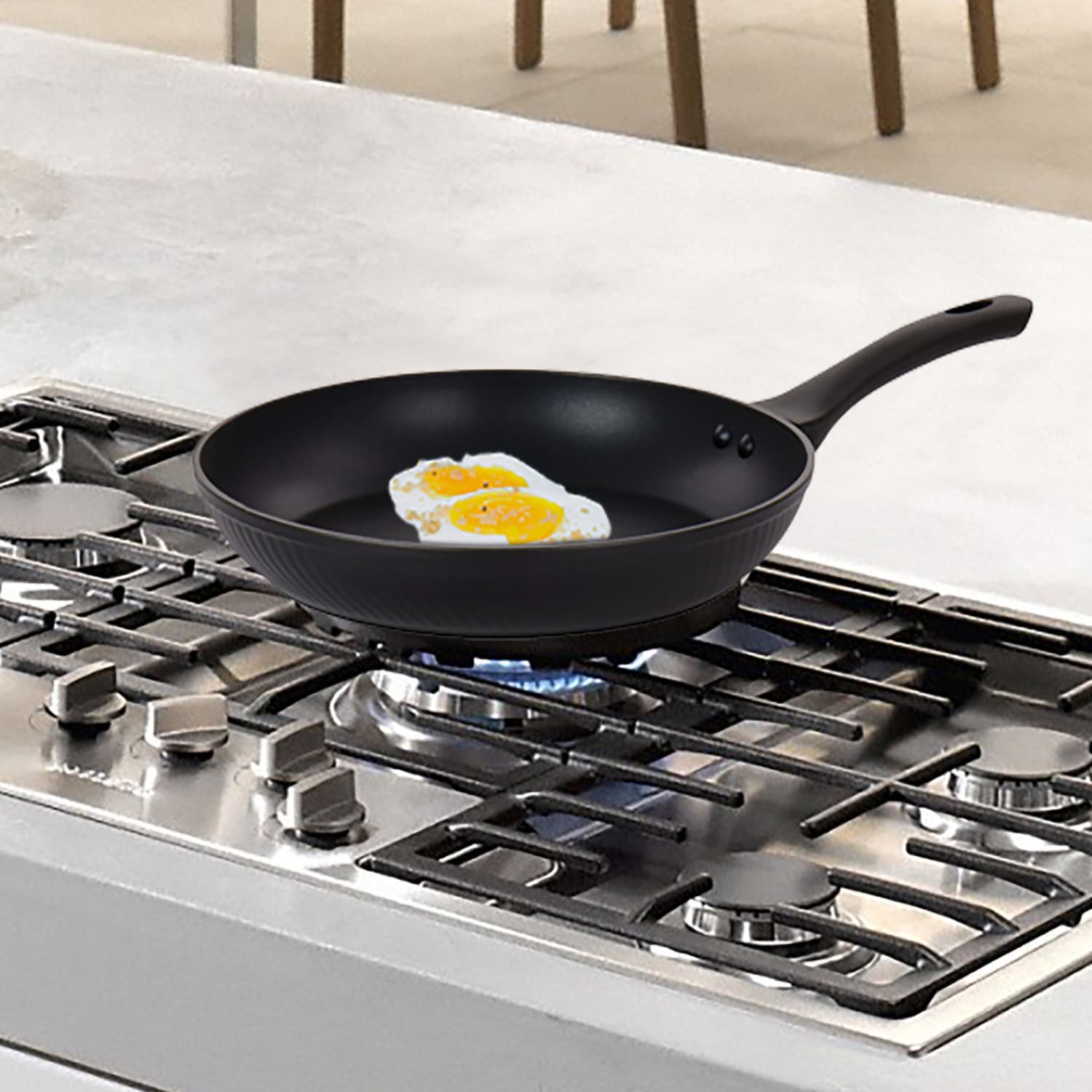 Oster Kono Non-Stick Aluminum Frying Pan, 11in, Black - Image 3
