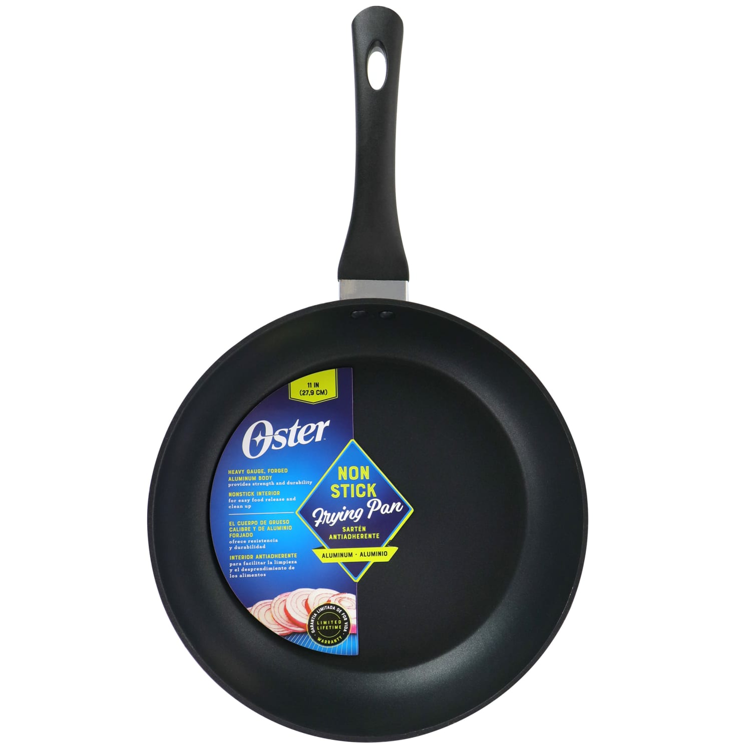 Oster Kono Non-Stick Aluminum Frying Pan, 11in, Black - Image 6