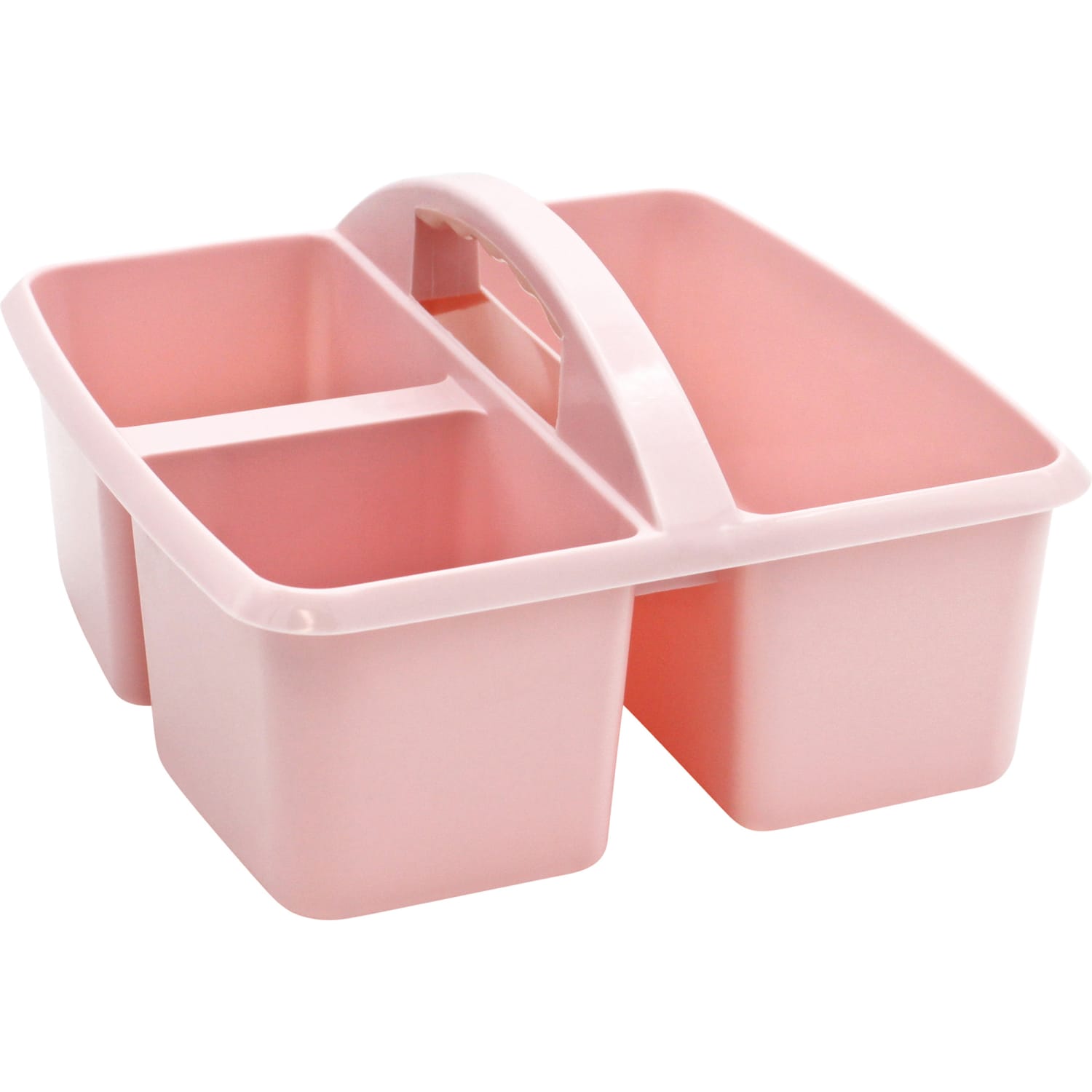 Teacher Created Resources Plastic Storage Caddies, 5-1/4inH x 9-1/4inW x 9inD, Light Pink, Pack Of 6 Caddies - Image 3