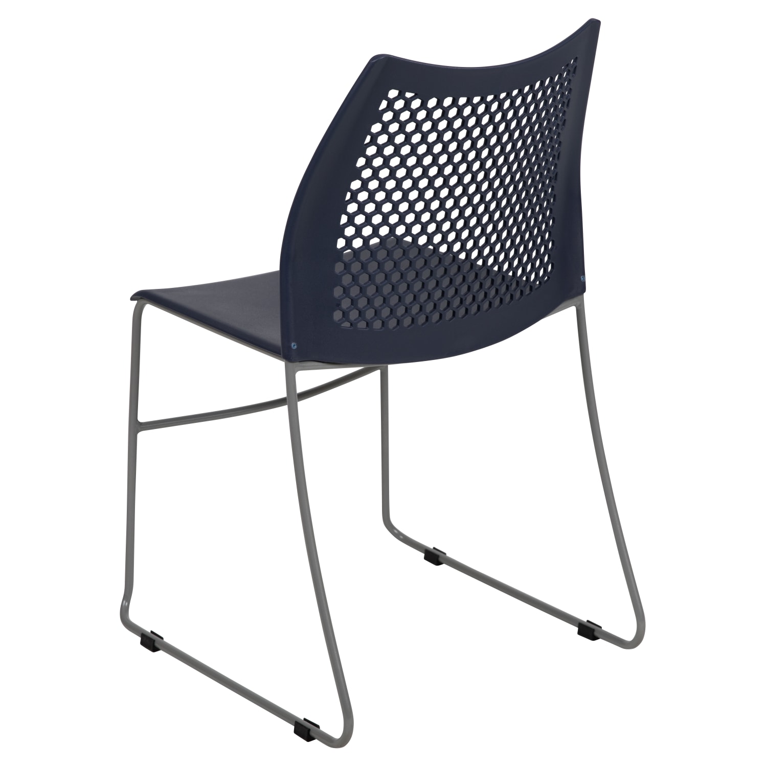 Flash Furniture HERCULES Series Sled Base Stack Chair With Air Vent Back Navy PopularChairscom