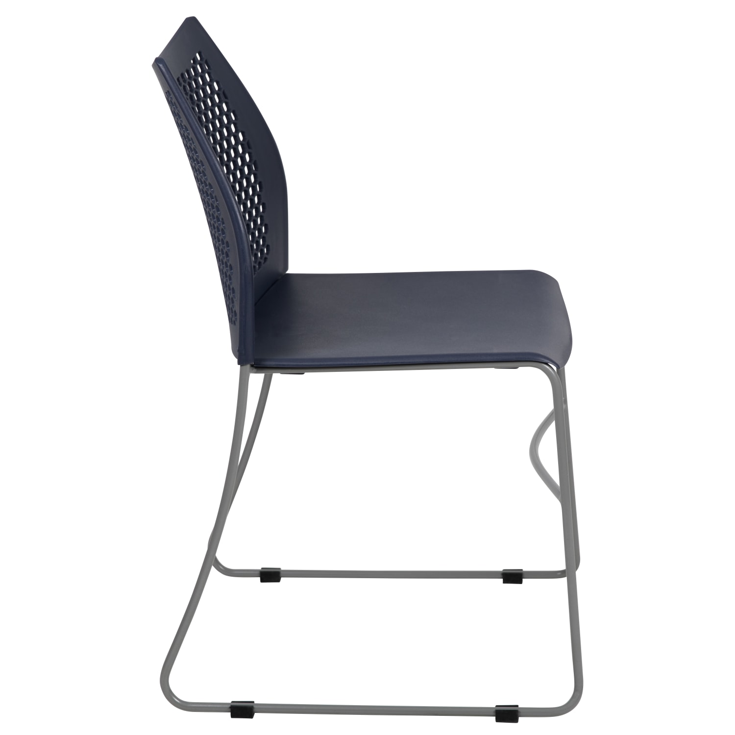Flash Furniture HERCULES Series Sled Base Stack Chair With Air Vent Back Navy PopularChairscom