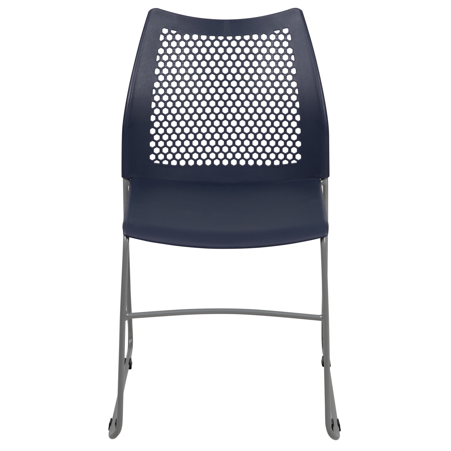 Flash Furniture HERCULES Series Sled Base Stack Chair With Air Vent Back Navy PopularChairscom
