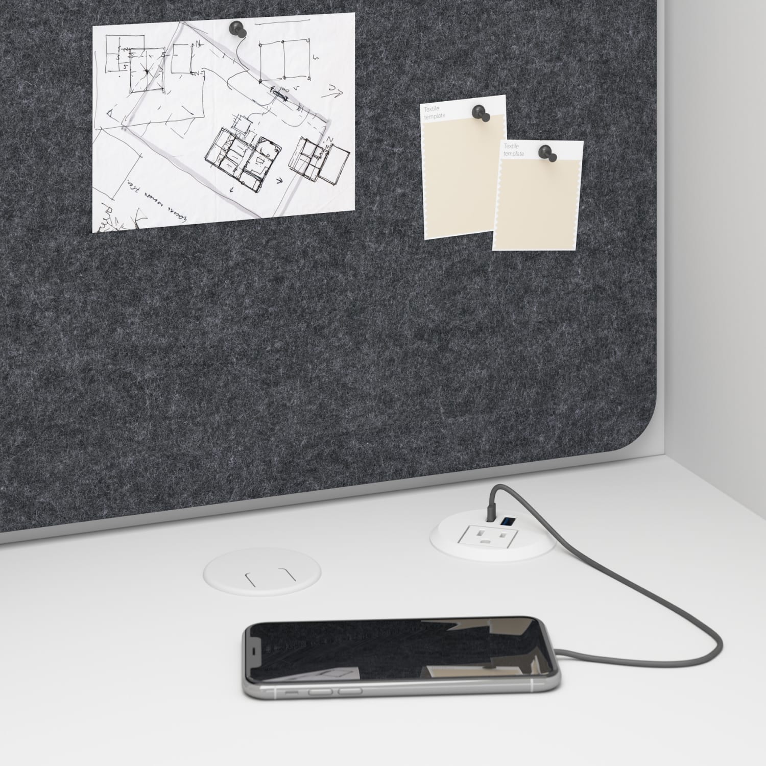 Bush Business Furniture Hustle 60-inch 2 Person Office Cubicles with Locking Storage and Large Tackboards, White, Standard Delivers - Image 6