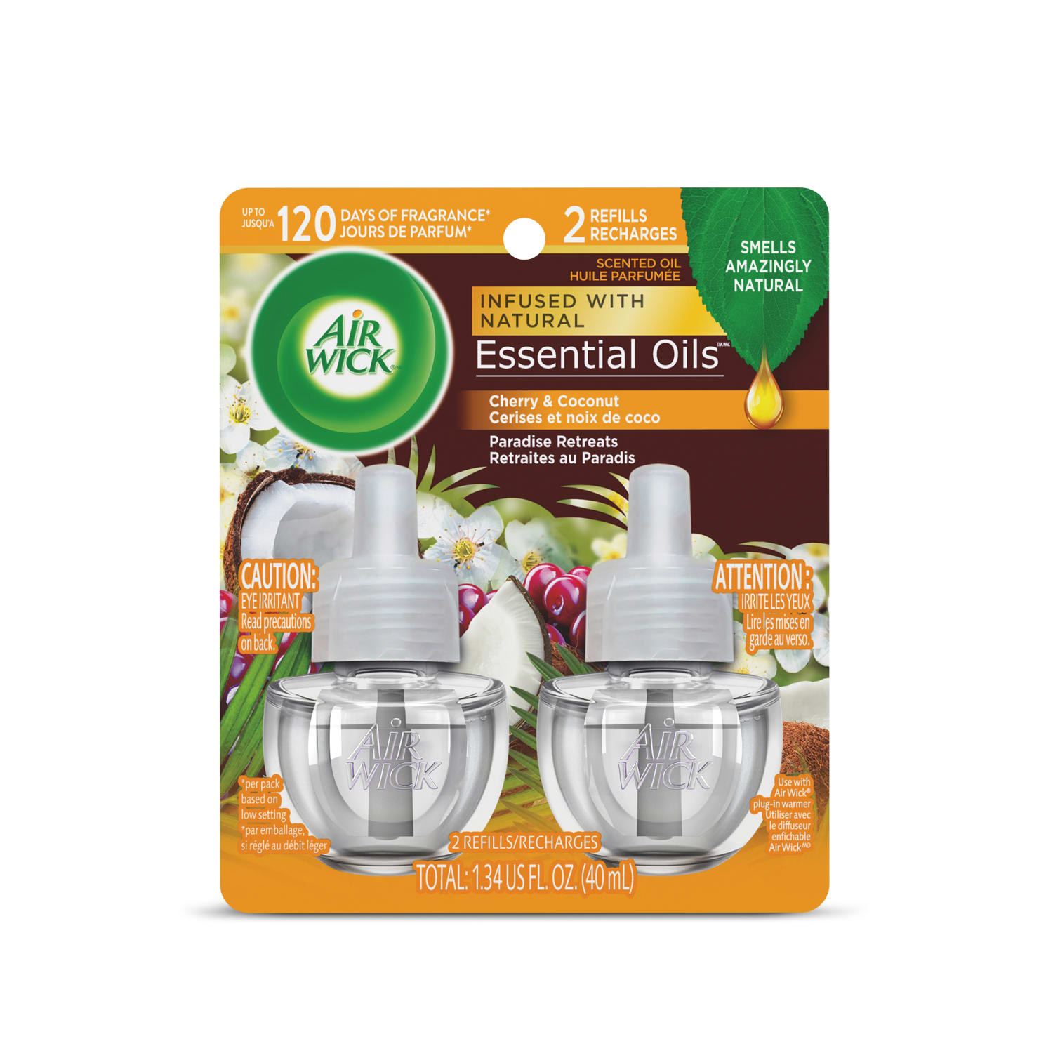 Air Wick Life Scents Scented Oil Warmer Refills, 0.67 Oz, Paradise Retreat, 2 Refills Per Pack, Carton Of 6 Packs - Image 3