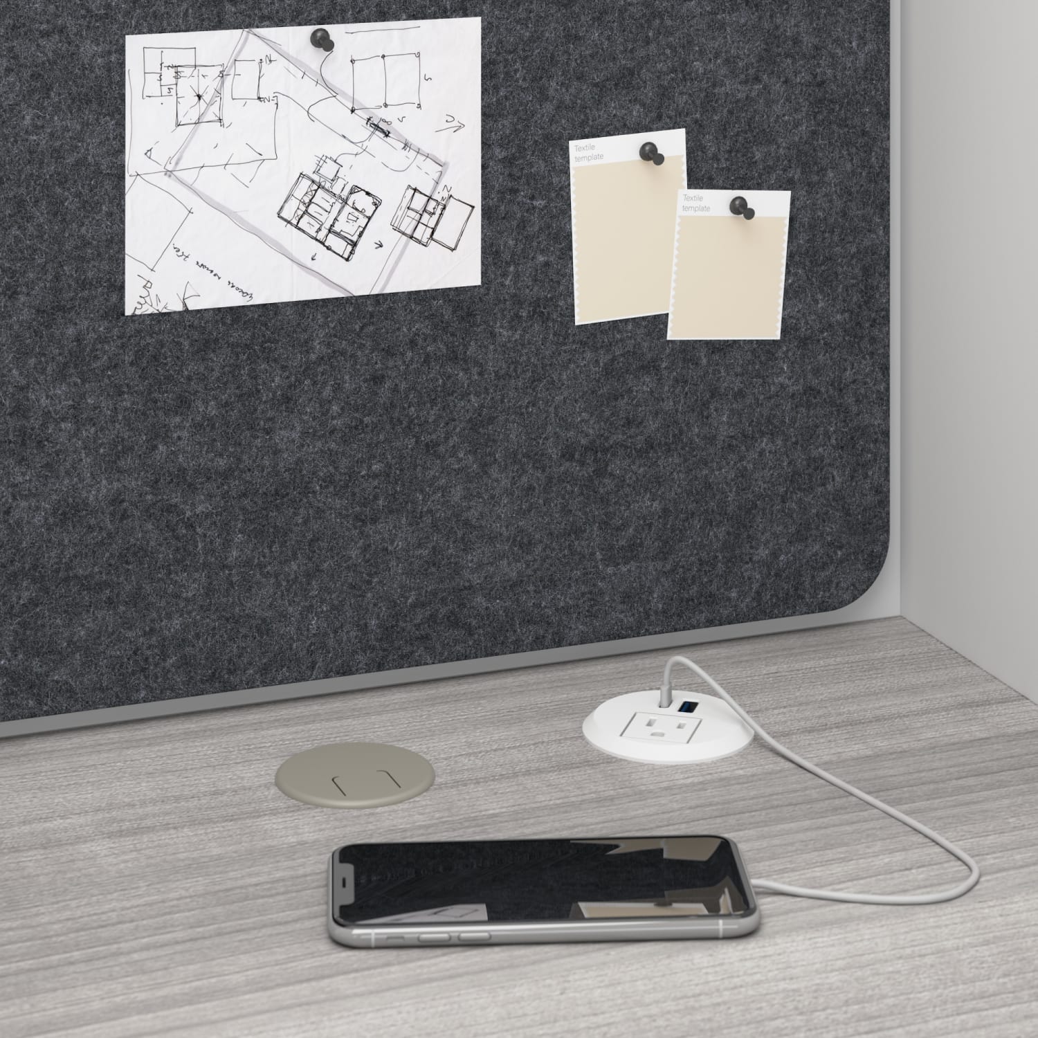 Bush Business Furniture Hustle 60-inch 2 Person Office Cubicles with Locking Storage and Large Tackboards, White/Platinum Gray, Standard Delivers - Image 6