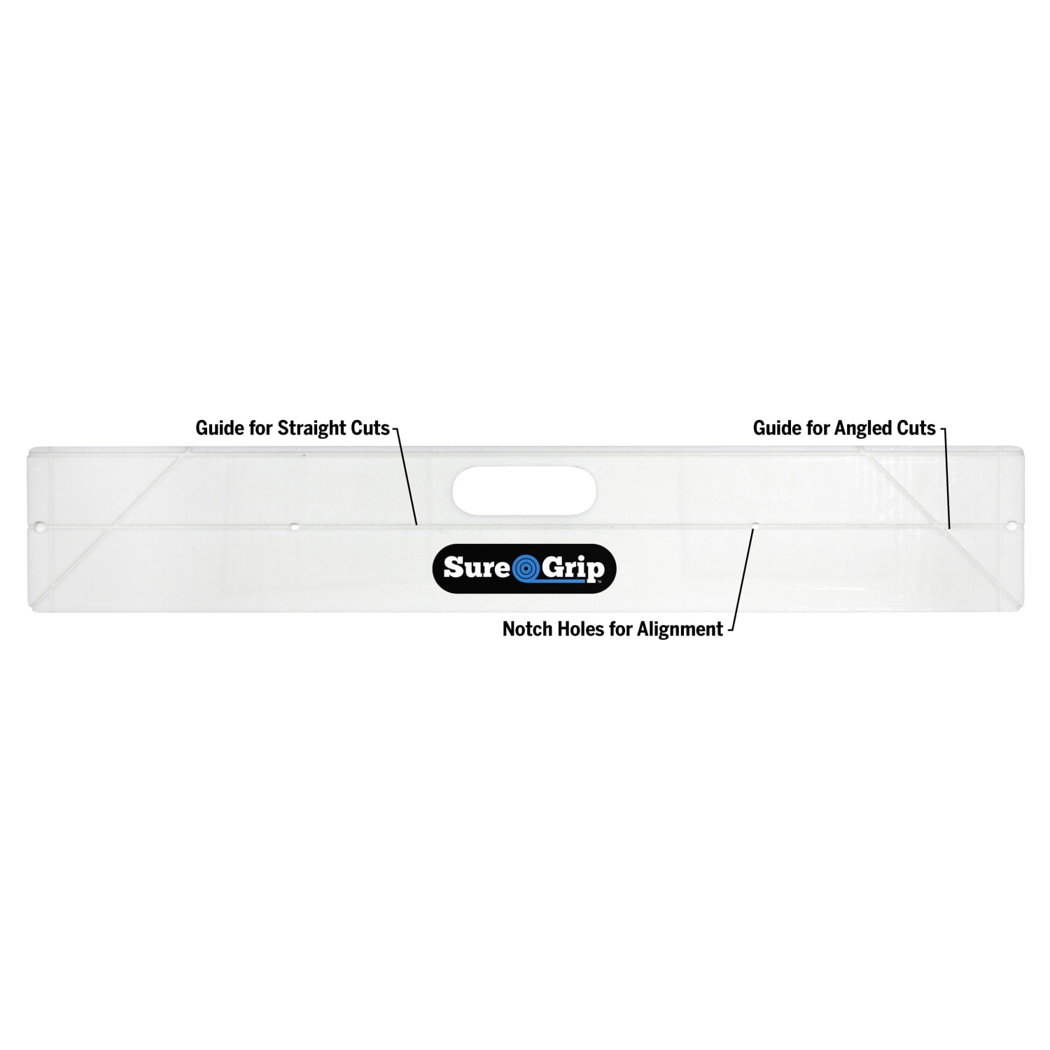 Sure Grip Cutting Guide, White HDPE, 36in x 6in x .25in, 1 ea - Image 3