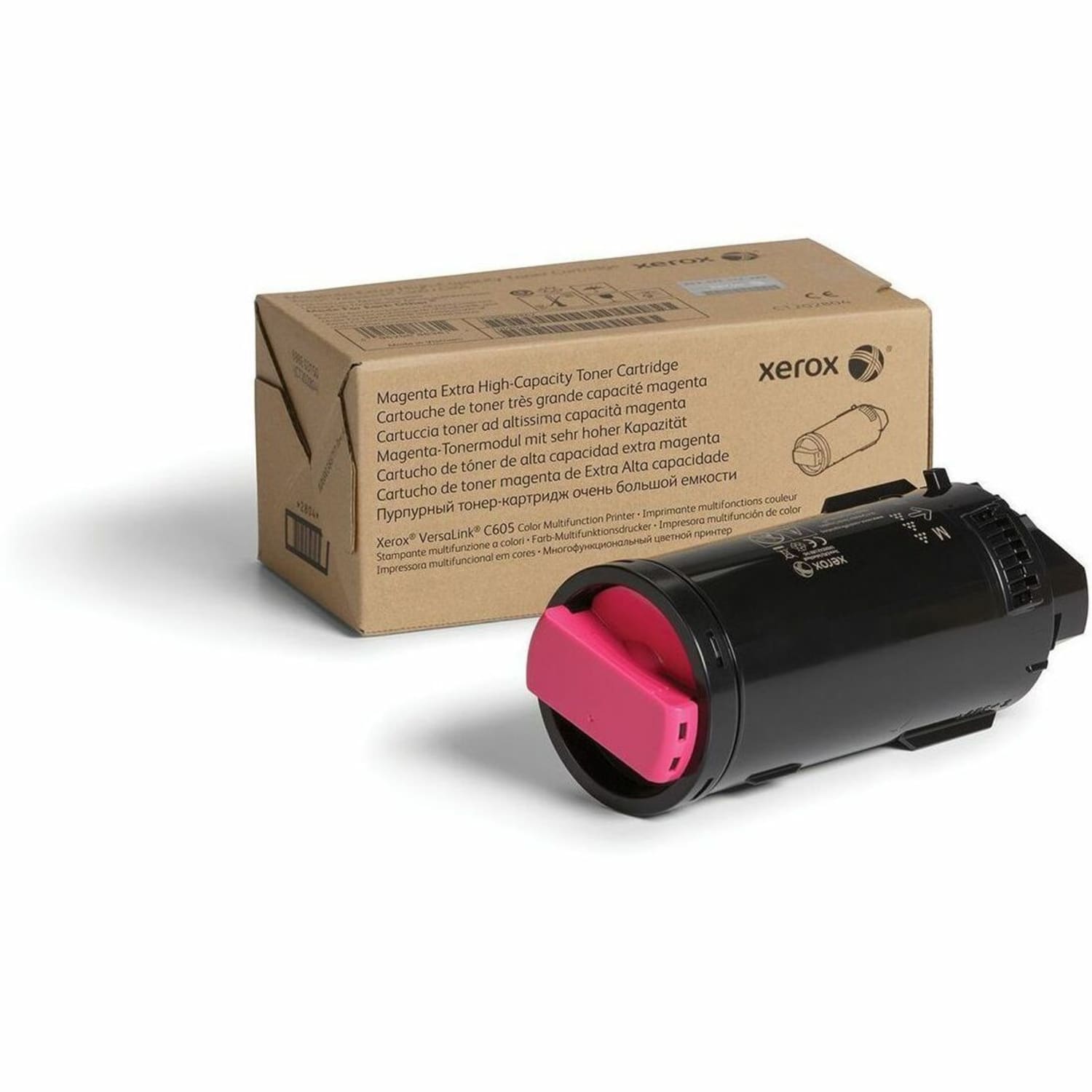 Xerox C605 Magenta Extra-High Yield Toner Cartridge, 106R03929
