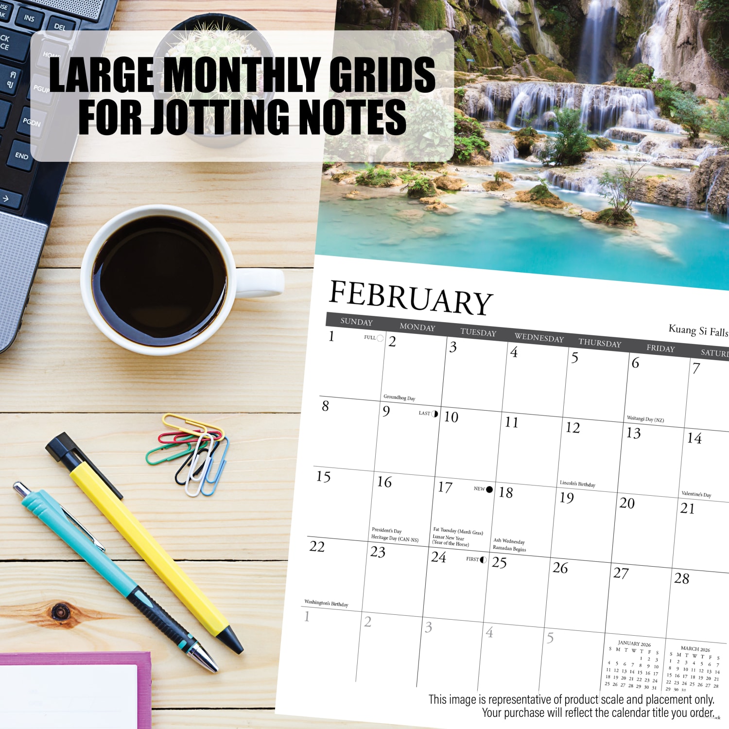 2026 Willow Creek Press Monthly Mini Wall Calendar, 7in x 7in, Italy, January To December, 53621 - Image 3