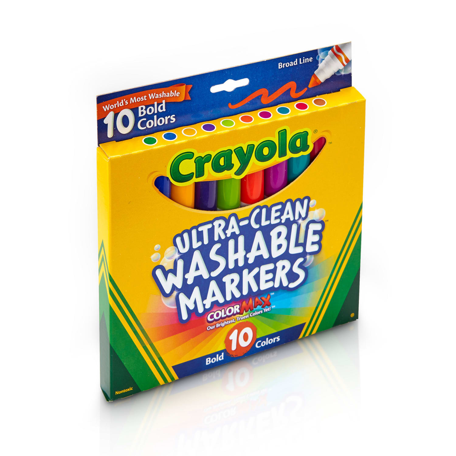 Crayola Ultra-Clean Washable Bold, Broad Line, Color Max Markers, 10 Per Pack, Set Of 6 Packs - Image 5