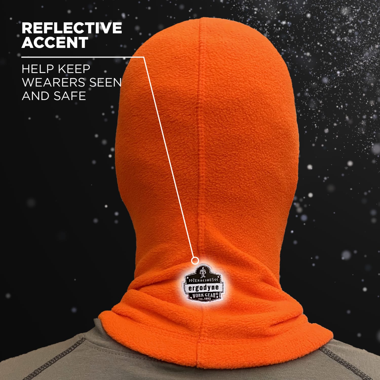 Ergodyne N-Ferno 6821 Balaclava Face Mask, Orange - Image 6