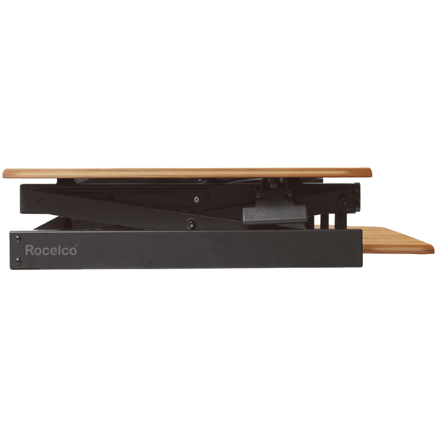 Rocelco DADRT Standing Desk Riser, Teak/Black - Image 3