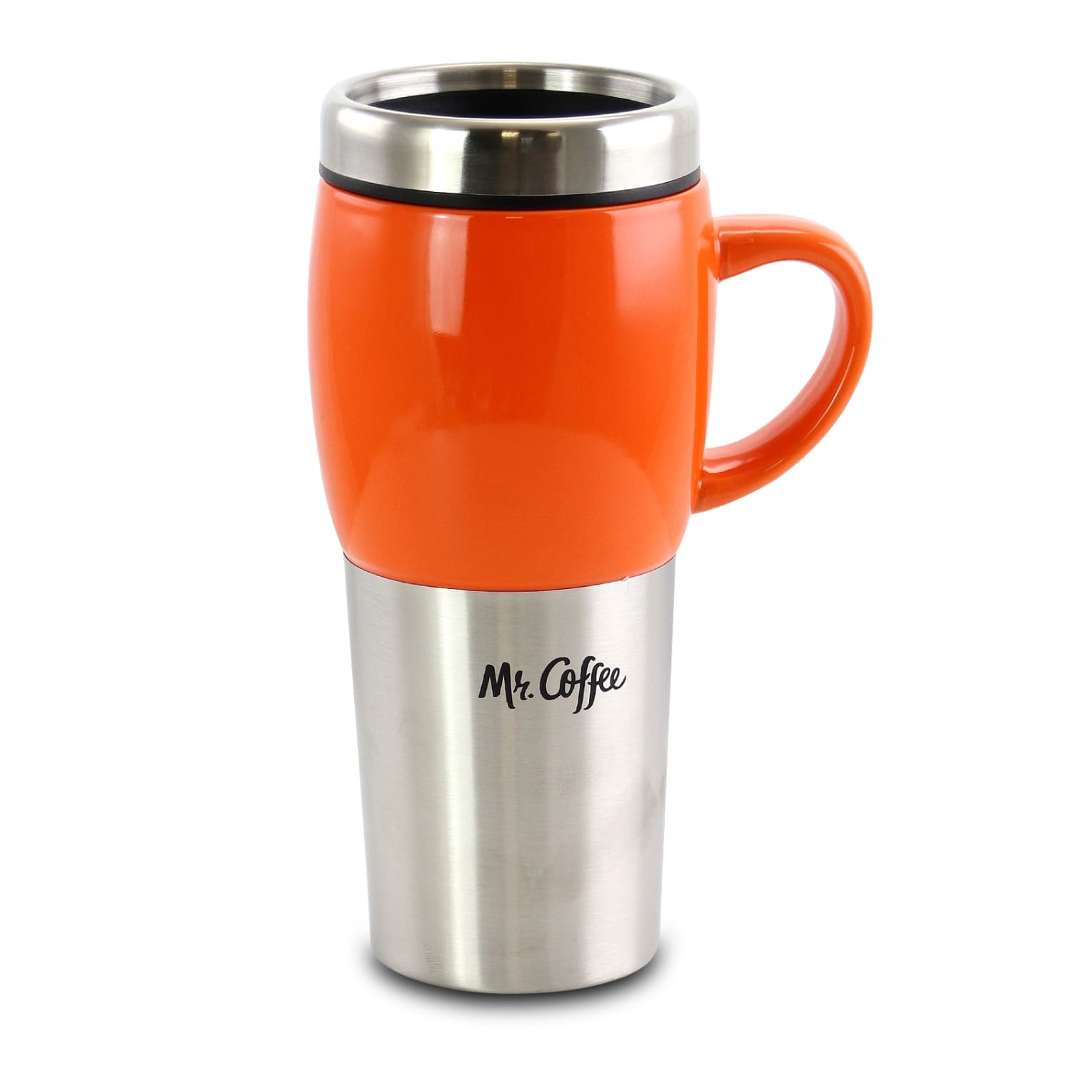 Mr. Coffee Traverse 3-Piece Travel Mug Set, 16 Oz, Orange/Turquoise/Green - Image 4