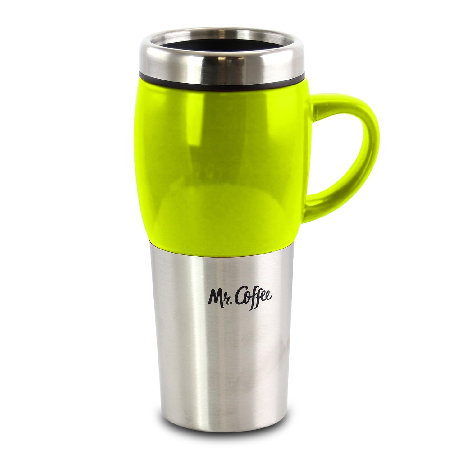 Mr. Coffee Traverse 3-Piece Travel Mug Set, 16 Oz, Orange/Turquoise/Green - Image 5