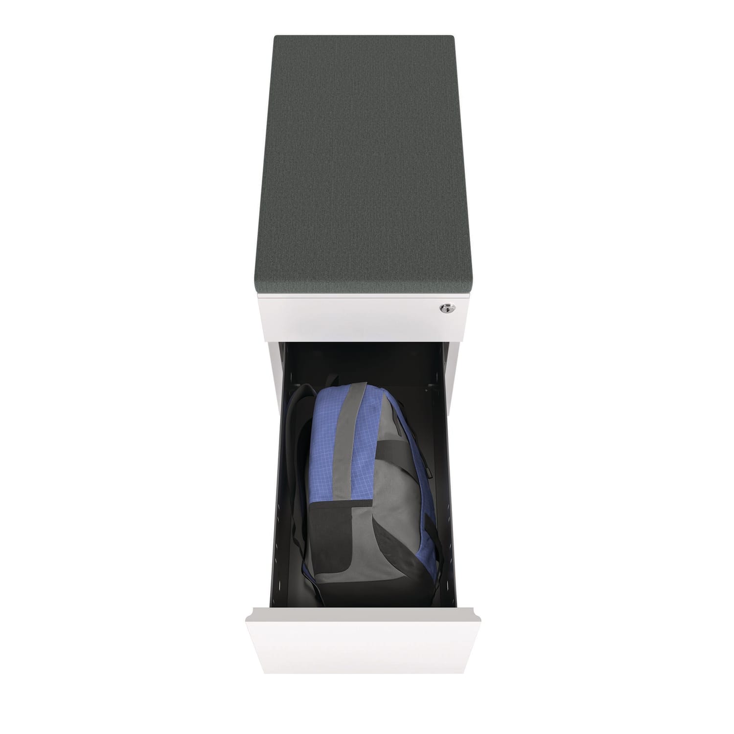 Fellowes MP Series 20inD Vertical 2-Drawer Mobile Storage Pedestal File Cabinet, Silver - Image 3