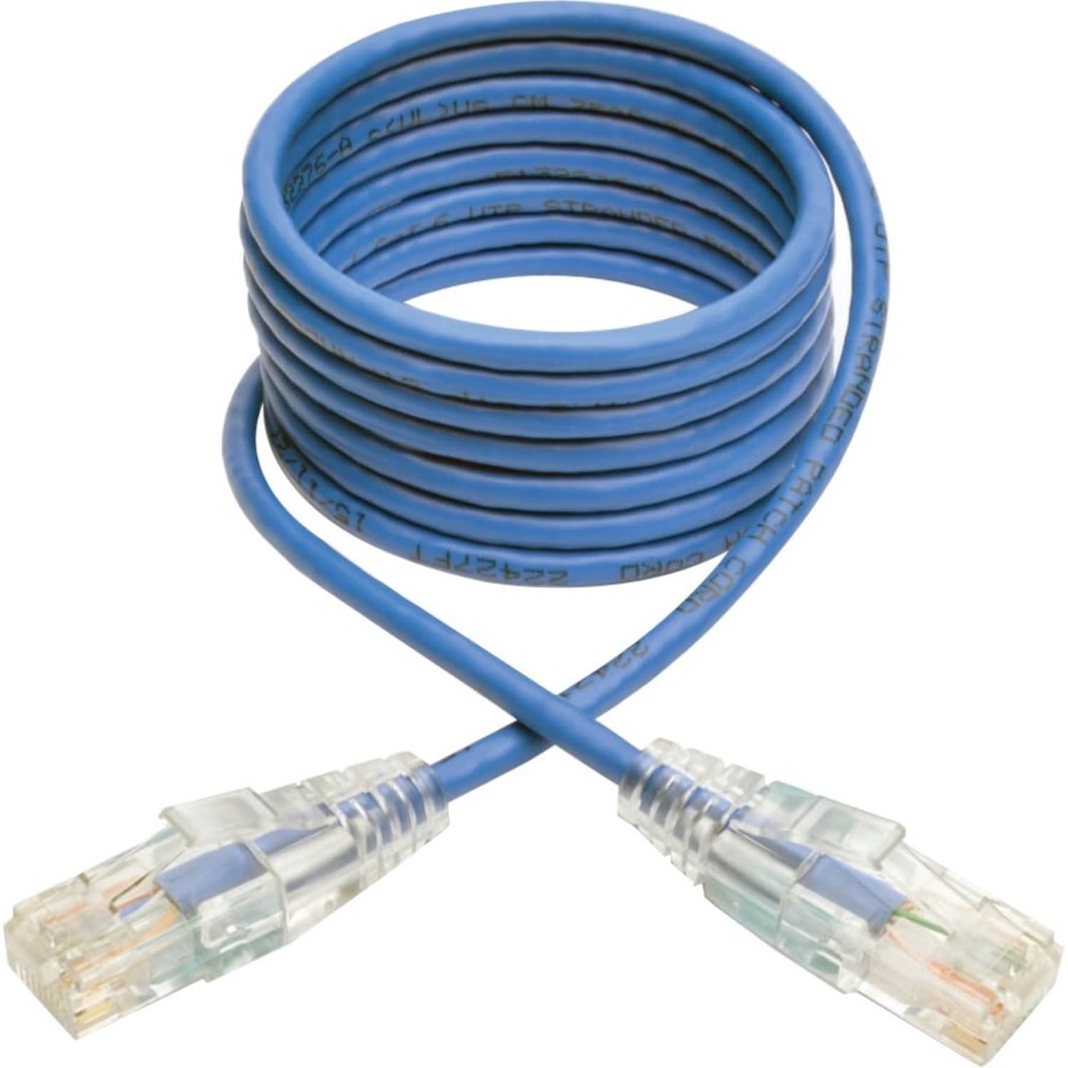 Tripp Lite Cat6 UTP Patch Cable (RJ45) - M/M, Gigabit, Snagless, Molded, Slim, Blue, 7 ft. - 7 ft Category 6 Network Cable  - N201S07BL - Image 3