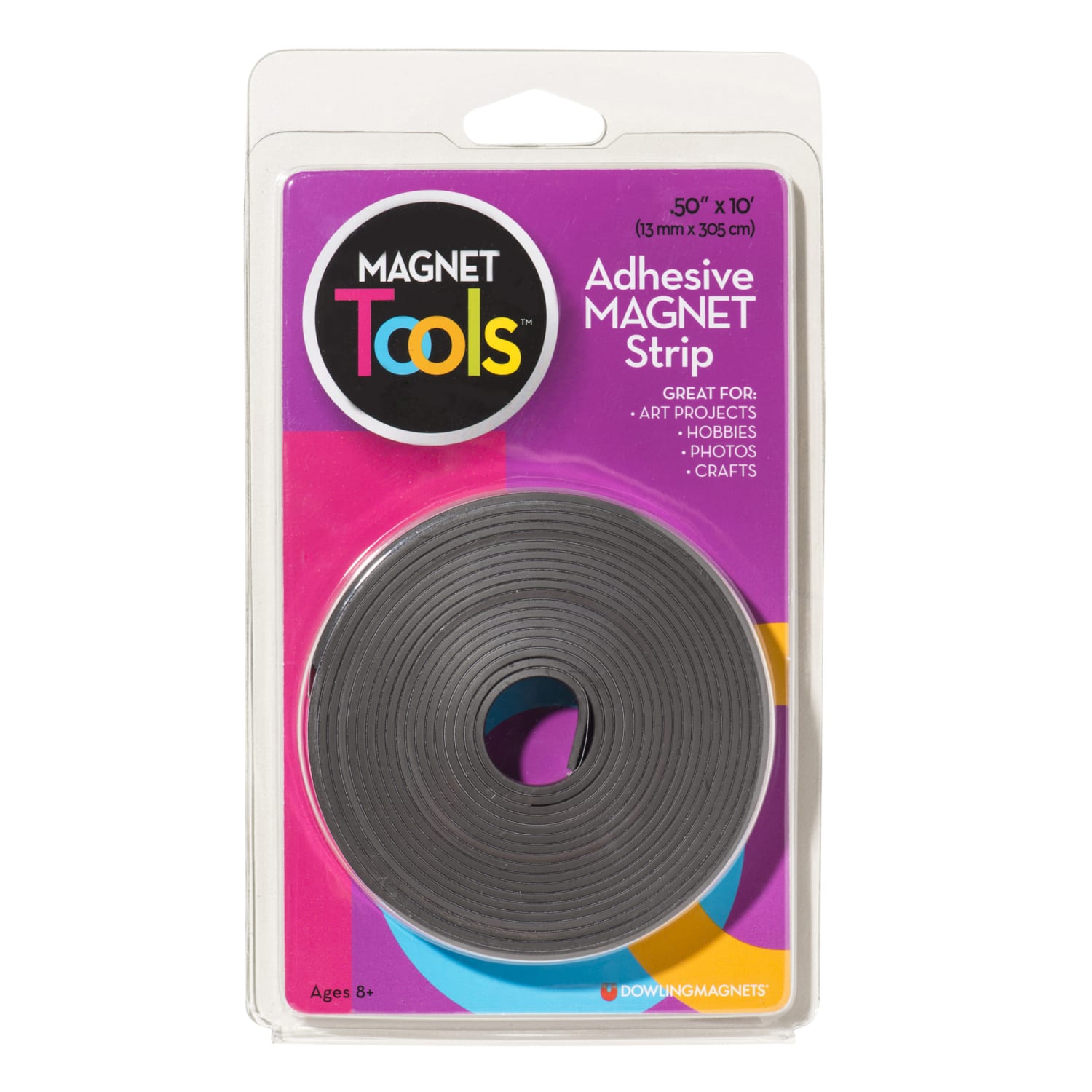 Dowling Magnets Adhesive Magnet Strip, 1/2in x 10ft, Black, Pack Of 6 Rolls - Image 3