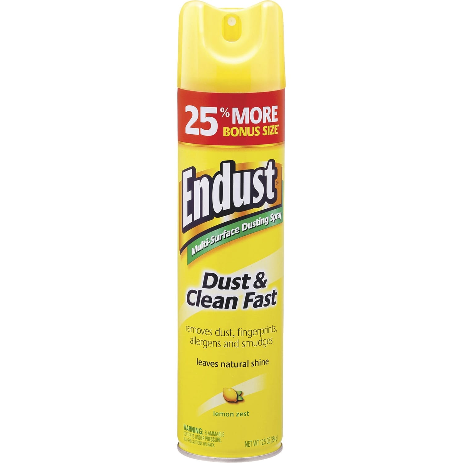 Diversey Endust Multi-Surface Dusting and Cleaning Spray, Lemon Zest, 12.5 oz Aerosol Spray - Image 6