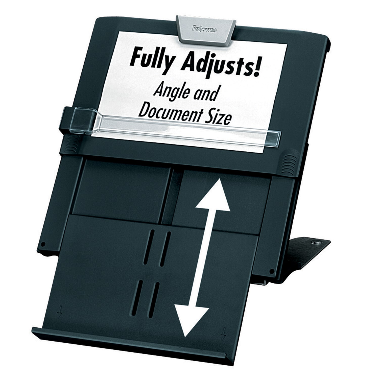 Fellowes Professional Series In-Line Document Holder, 7in x 12in, Black/Silver - Image 3