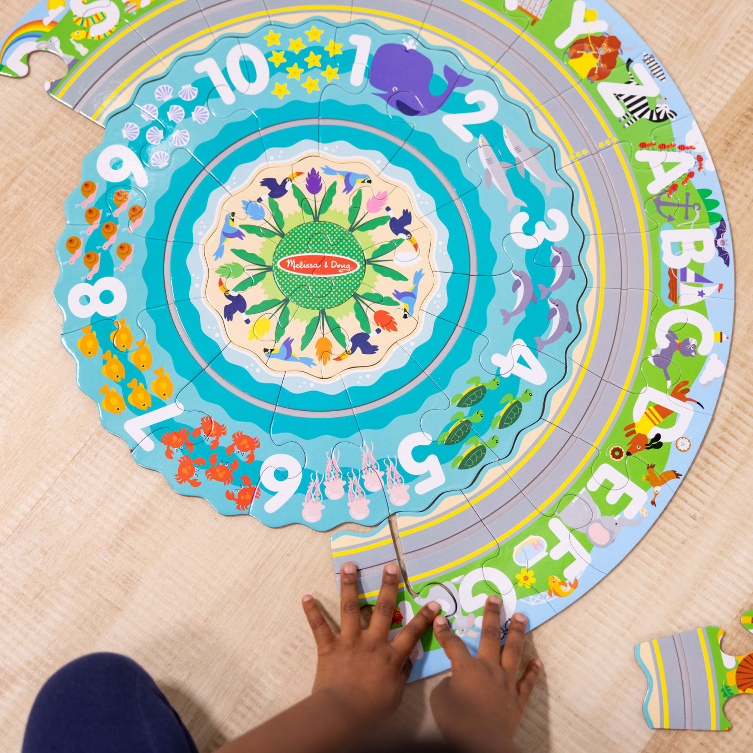 Melissa & Doug Round The Shore Floor Puzzle & Play Set - Image 6