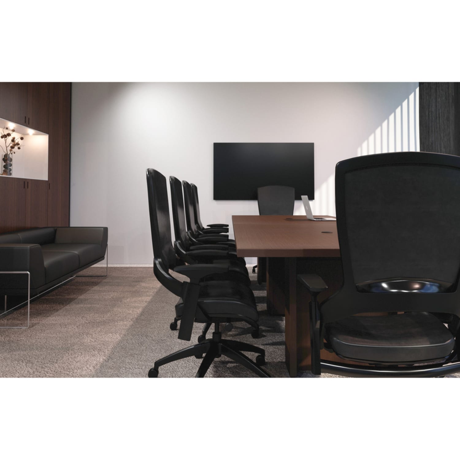 Lorell Prominence 2.0 Rectangular Conference Tabletop - Mahogany Rectangle, Laminated Top - 96in Table Top Width x 48in Table Top Depth x 1.50in Table Top Thickness - Assembly Required - Particleboard Top Material - 1 Each - Image 6