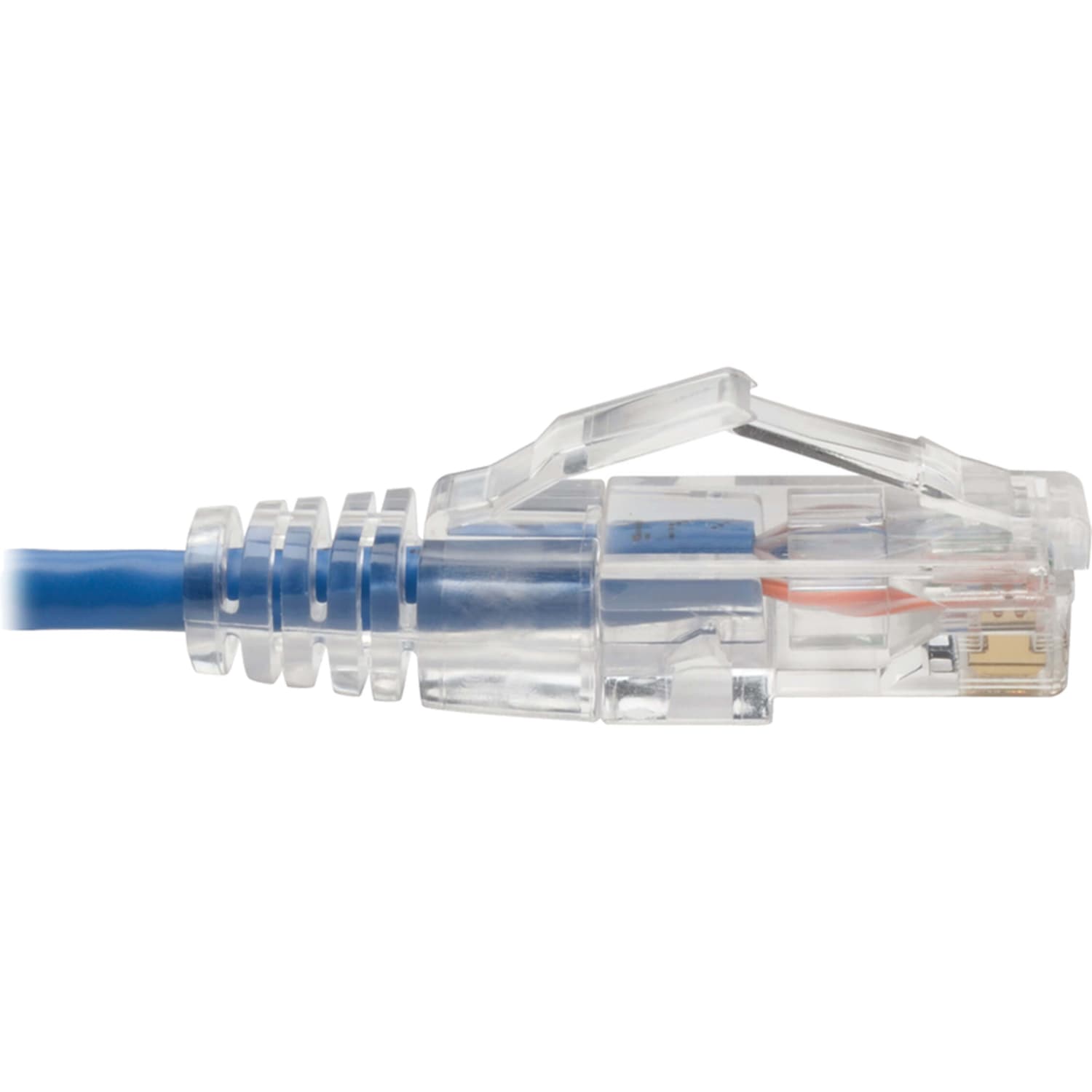 Tripp Lite Cat6 UTP Patch Cable (RJ45) - M/M, Gigabit, Snagless, Molded, Slim, Blue, 8 in. - First End: 1x R - N201S8NBL - Image 3