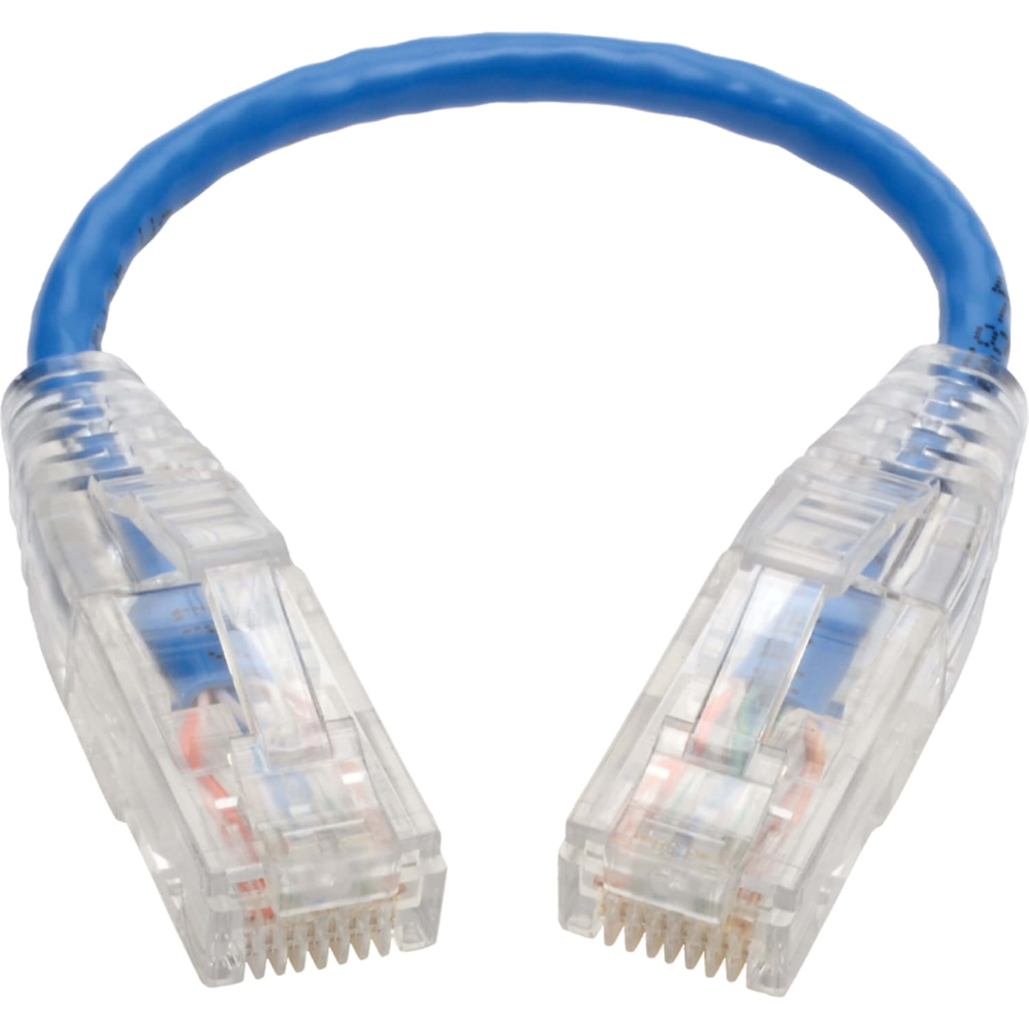 Tripp Lite Cat6 UTP Patch Cable (RJ45) - M/M, Gigabit, Snagless, Molded, Slim, Blue, 8 in. - First End: 1x R - N201S8NBL - Image 5