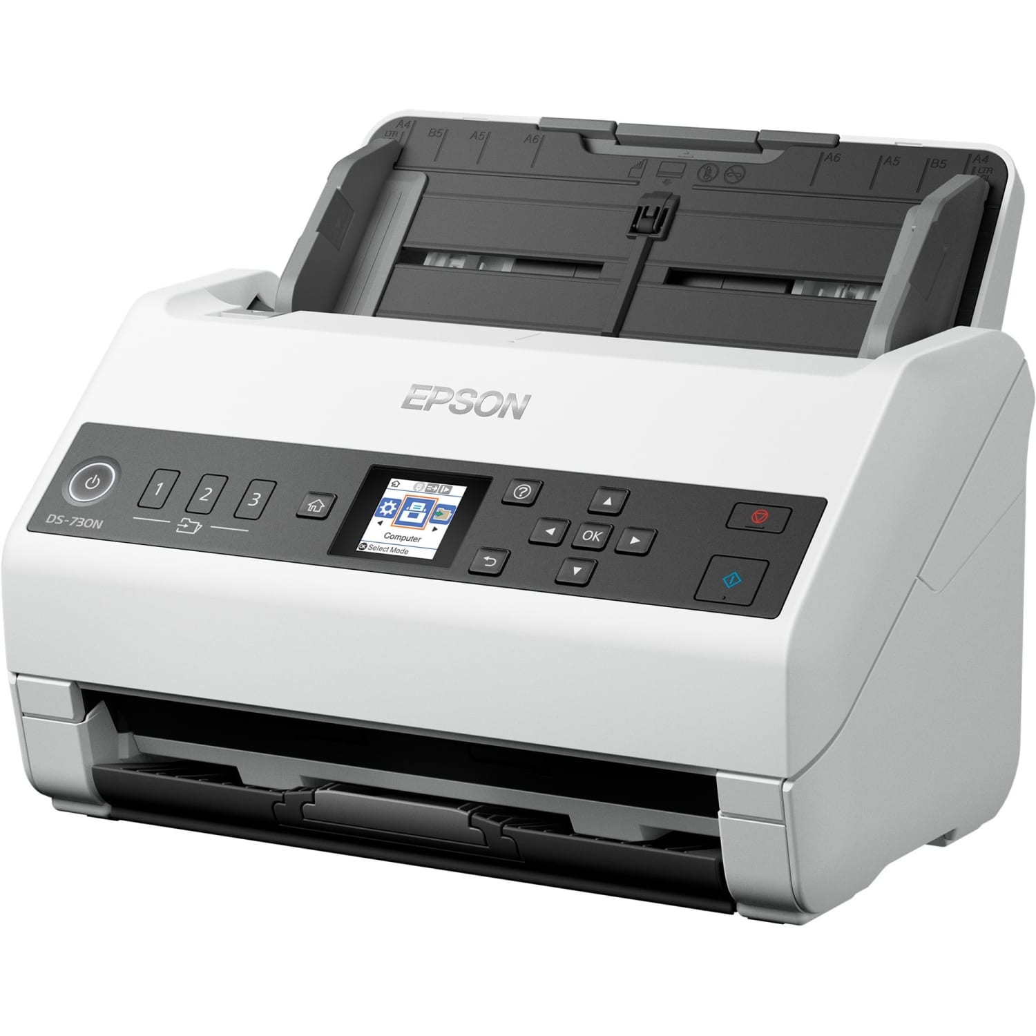 Epson DS-730N Sheetfed Scanner - 600 dpi Optical - 8-bit Color - 8-bit Grayscale - 40 ppm (Mono) - 40 ppm (Color) - Duplex Scanning - USB - Image 5