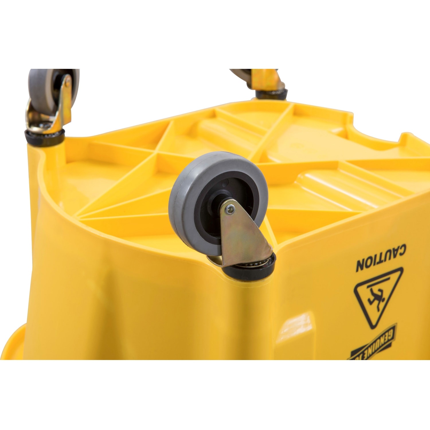 Genuine Joe Splash Guard 26-Quart Mop Bucket/Wringer Combination, Yellow/Black - Image 5