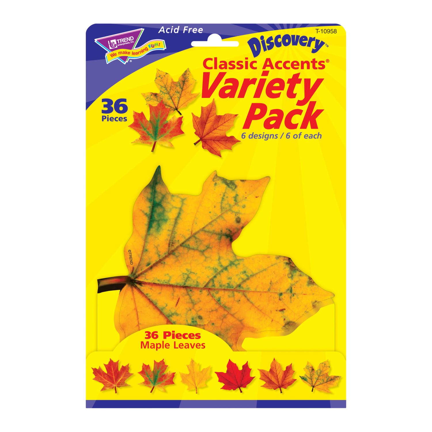 TREND Classic Accents, Maple Leaves, 36 Accents Per Pack, Set Of 3 Packs - Image 4