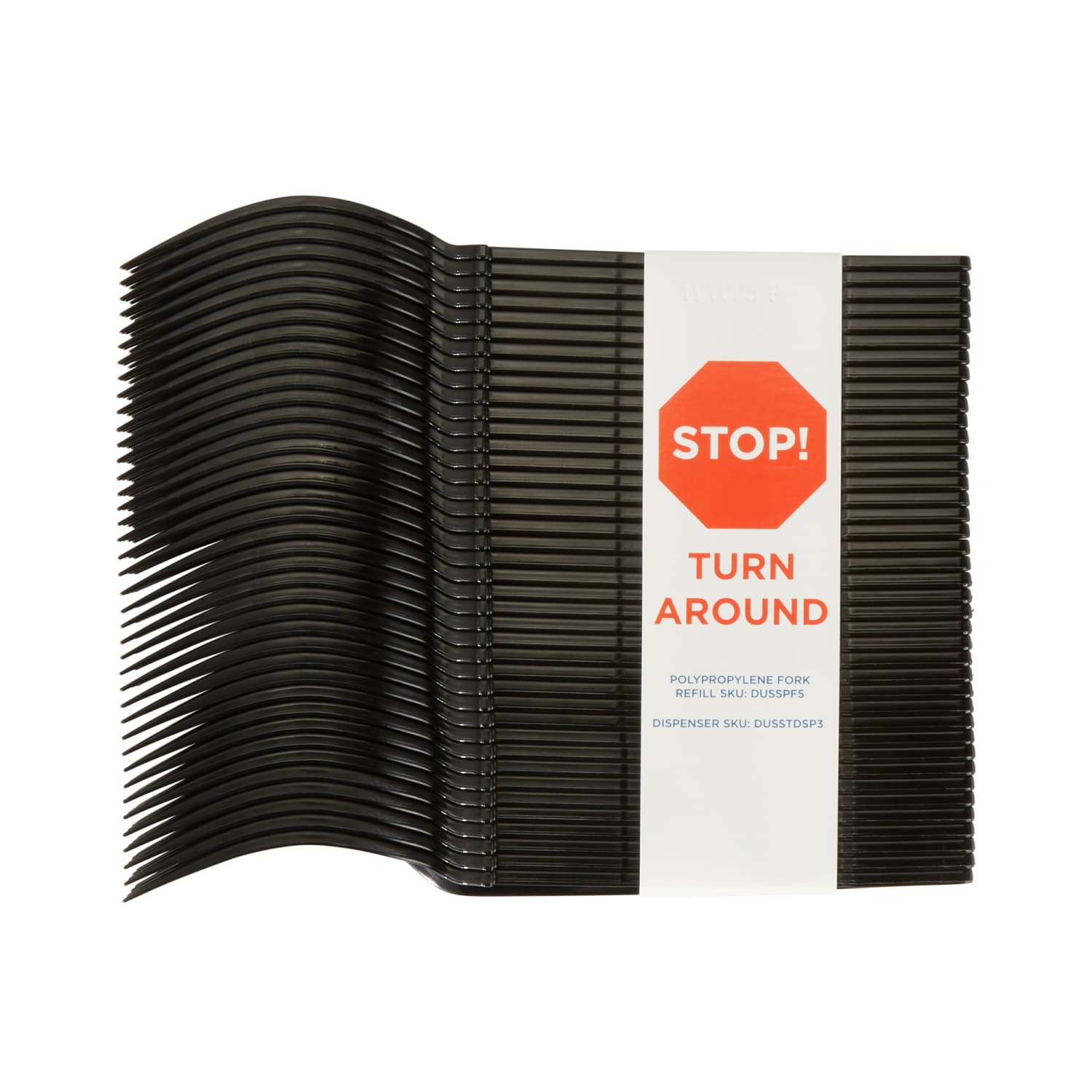 SmartStock T-Series Disposable Cutlery Refills, Polypropylene Forks, Black, 40 Forks Per Refill, Box Of 24 Refills - Image 6